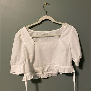 GLAMOROUS square-neck puffed sleeve top